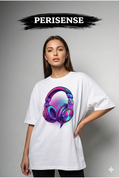 PERISENSE Unisex Wild Dj Printed Premium Combed Cotton Oversized T-Shirt