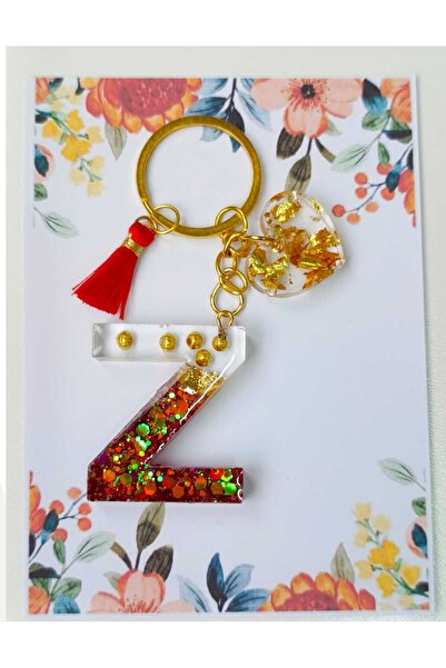 demirbasavm Handmade Letter Z Epoxy Keychain