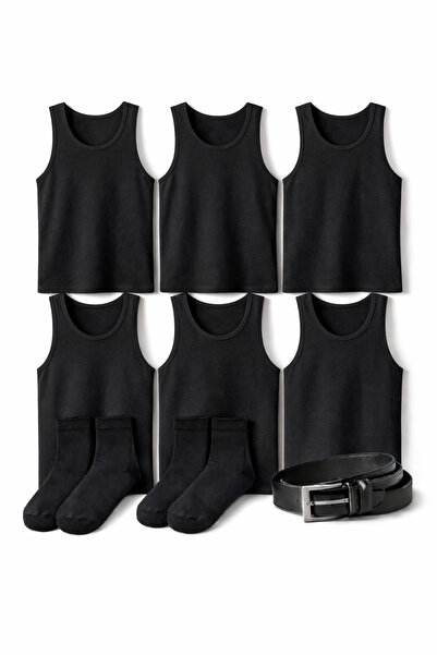 QULAT Men's Plain Combed Cotton Undershirt 6-Pack (Black-White-Grey) |   2 Pa...