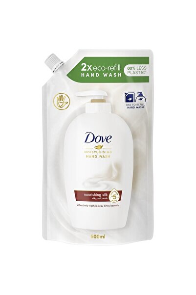 Dove Set of 3 x Fine Silk Liquid Soap Refill, 500 ml
