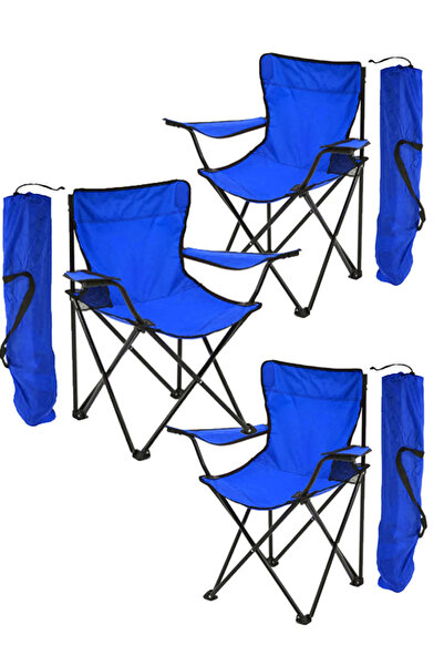 Empressco Katlanabilir Kamp ve Piknik Sandalyesi, 3'lü Çantalı Set, Taşınabil...