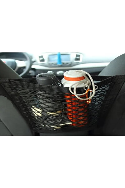 TOMRİSTORE Araç İçi Koltuk Arası Filesi - Tek Cepli Siyah Organizer - Eşya Dü...