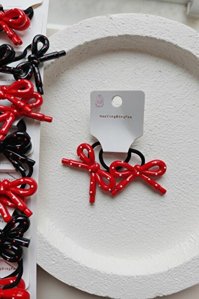 Lynare Spotted Bow 2-Piece Elastic Buckle School Buckle Tie Buckle