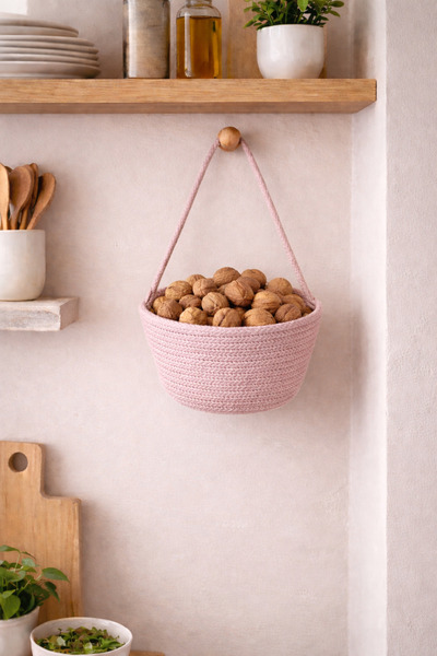 ÖRGÜM Coș Decorativ Coș de bucătărie Organizator multifuncțional 20x10 Cm (AT...