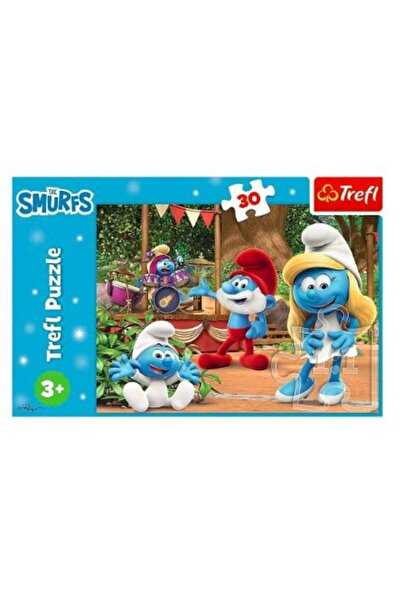 Trefl Puzzle Puzzle Strumfii Scena cu Tobe (30 de Piese) - Trefl