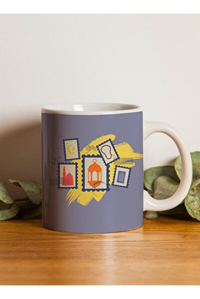 LOWHA 11 oz Ceramic Mug with Ramadan Crescent Design