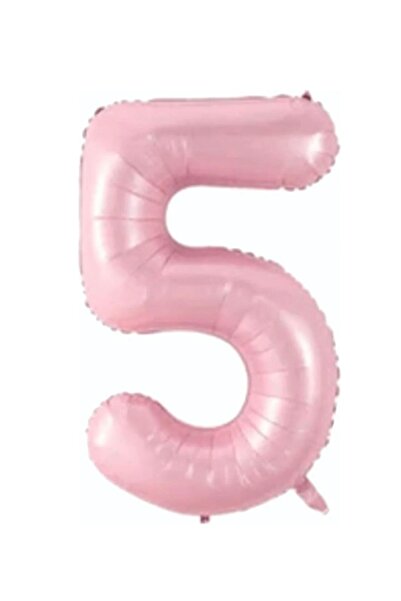 ALYA PARTİ 5 Yaş Pembe Rakam Folyo Balon 76Cm Rakam Folyo Balon