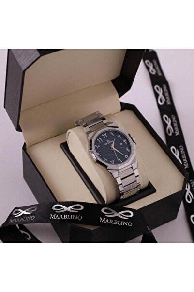 marblino Men's Watch Steel with Arabic Numbers
