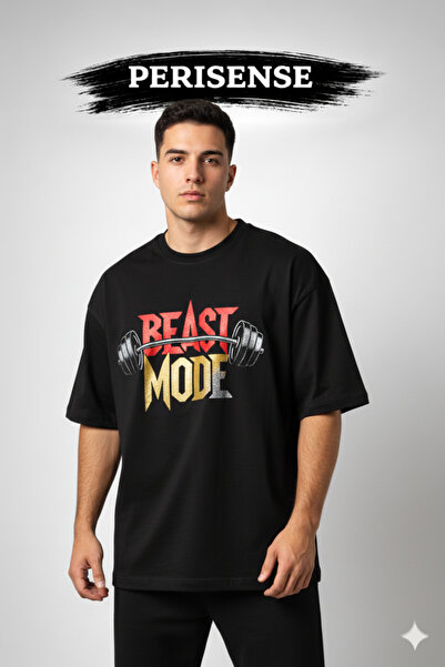 YRN COLLECTION Tricou oversize unisex din bumbac pieptănat premium, cu imprim...