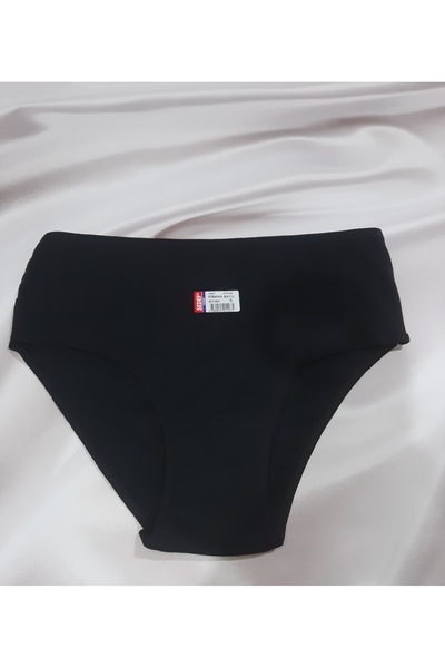 Butik Black Plus Size High Waist Ribbed Bato Women's Panties