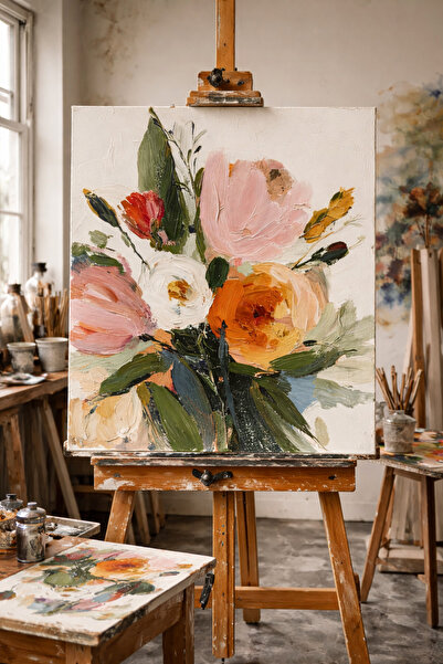 Nurşahın Resimleri Tablo%100 El Yapımı DOKULU Soyut Dekoratif Kanvas Tablo