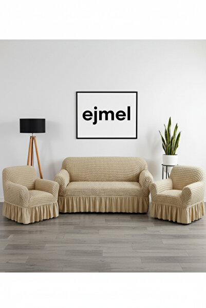 EJMEL Elastic Lycra Stretchable Washable Sofa Seat Cover Set 3 +1+1 Sofa Bed ...