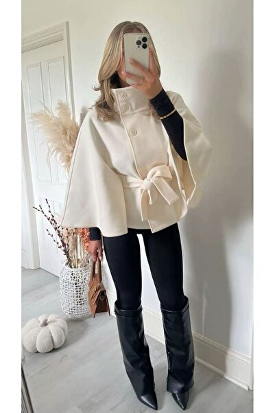 satenia storee panço kaşe kumaşı kemerli düğmeli yeni model zarif ve modern