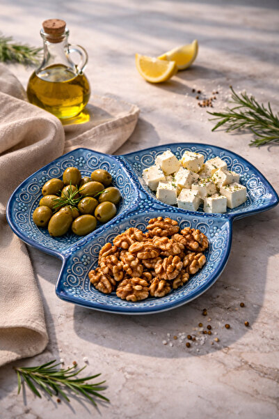 Evim Sepette 3'lü Çerezlik , Kase , Kahvaltılık , Sosluk ,Reçellik ,Sunum Tabağı