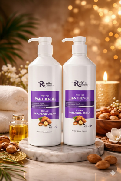 Rufus كريم مرطب بانثينول 500 مل، مجموعة اقتصادية من قطعتين