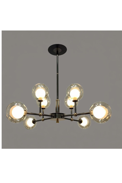 Cristalin Aydınlatma Cosmo Cam Küre 8li Platin Avize