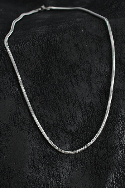 blackpure 316L Steel Oval Italian Chain Model Silver Color Men's Necklace