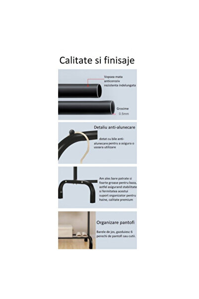 stuffix Organizator dublu pentru haine Stuffix® cu suport pentru pantofi – ordine si spatiu inteligent