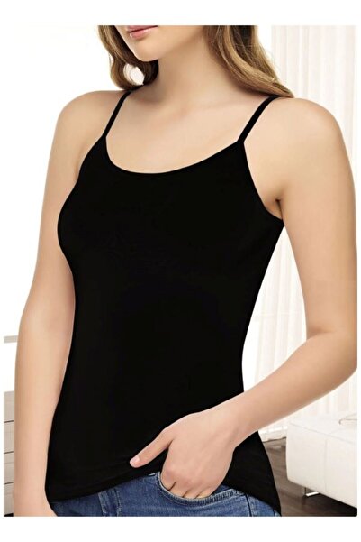 Tutku Elit kit iç giyim 2'li Modal Pamuk Penye İnce Askılı Kadın Atlet