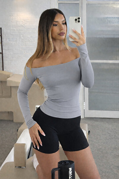 ÖZ PAMUK Γυναικεία ασύμμετρη μπλούζα με λεπτομέρεια στους ώμους και λαιμόκοψη...