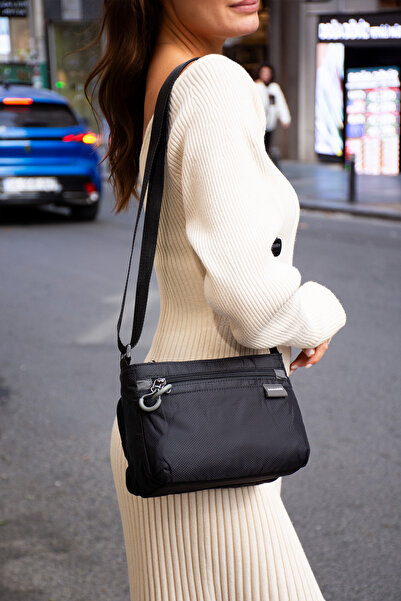 Sanmorris Kadın 4 Bölmeli Suya Dayanıklı Paraşüt Kumaş Ayarlanabilir Çapraz A...