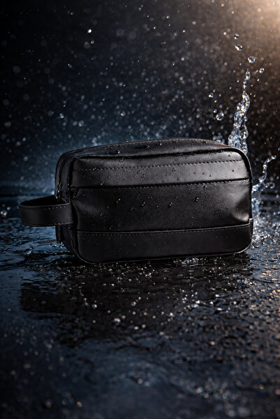 Boldy Travel Bag - Satin Textured Handbag - Care Bag - Cosmetic Bag - Shaving...