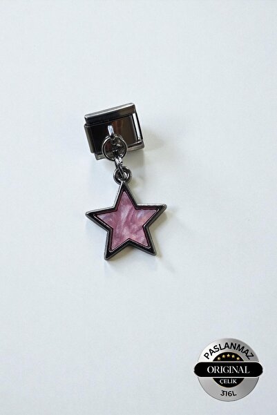 Lynare Italian Charm Bracelet Charm Pink Star Charm 1 Piece