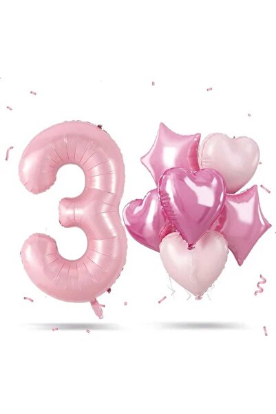 ÇITIPITISTORE Set de baloane de petrecere cu inimioare și numere din folie, d...