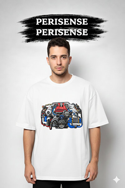 PERISENSE Unisex Epic Jdm Printed Premium Combed Cotton Oversized T-Shirt