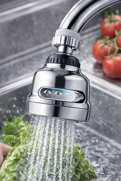 MericLine Krom 3 Function 360 °   Rotating Water-Saving Faucet Head Mixer Tap...