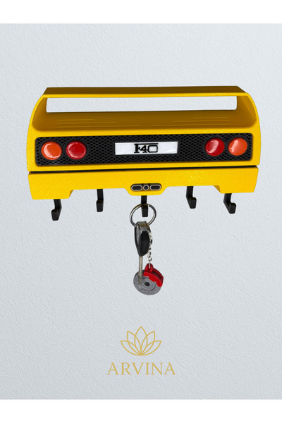 Arvina Atelier Ferrari F40 Tasarım Büyük Duvar Anahtarlık Standı | 3D Spor Ar...