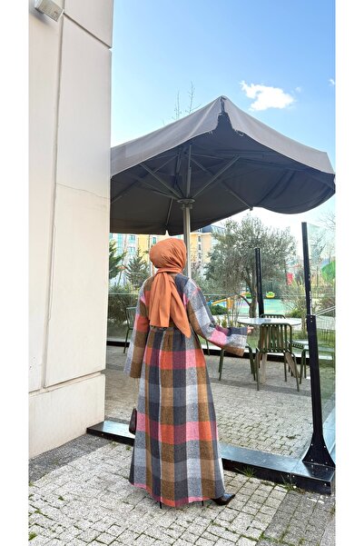 moda zeynaa Ekose Desenli elbise