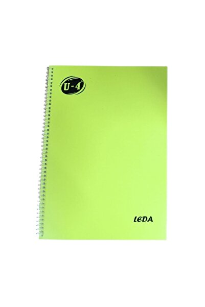 U4 boya دفتر ملاحظات مخطط U-4 A4 PP KP Spiral 40 Yp - أخضر فسفوري