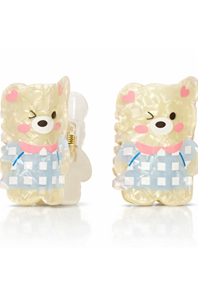 Renkli kids Cute 2-Piece Medium Size Children's Snap Buckle with Teddy Bear P...