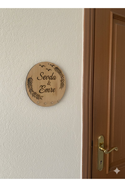 MODA Duvar Anahtarlığı, Kapı Süsü, Ahşap ( İsme Özel )