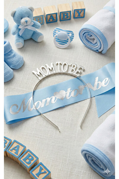 Azebu Mom To Be Kuşak Ve Taç Doğum Partisi & Anne Kuşağı Ve Tacı Baby Shower Set