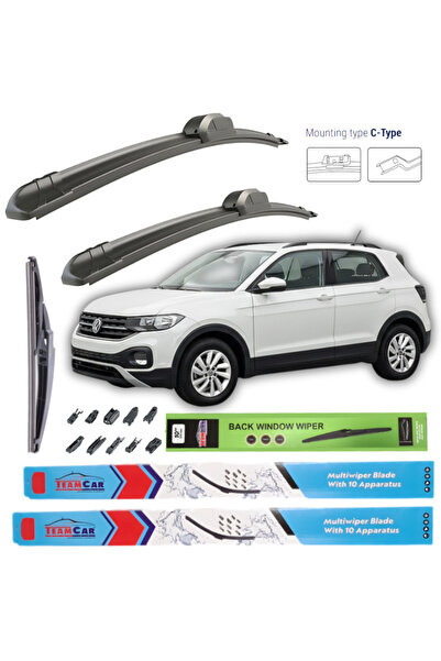 TEAMCAR Υαλοκαθαριστήρες Volkswagen T-Cross (C11) 2018-2022 - Πλήρες σετ
