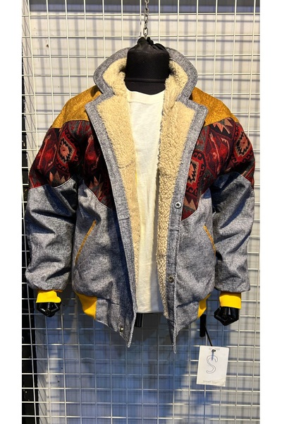 AZTEK VİNTAGE AZTEK KÜRKLÜ OVERSİZE VİNTAGE MONT