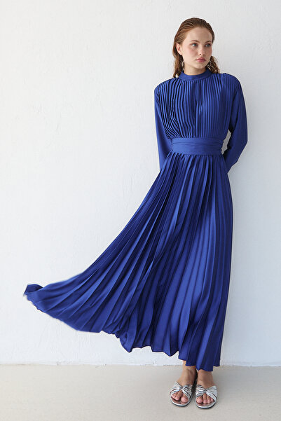 Melike Tatar Piliseli Elbise 32-2039-2