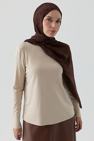 Tuğba Yarım Balıkçı Yaka Bluz - Bej