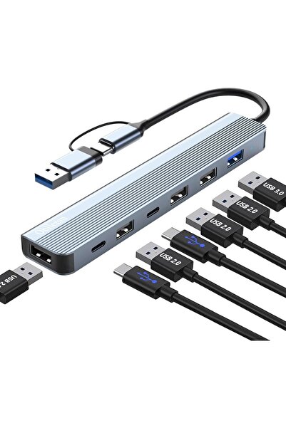 plentiful Usb-C 7-in-1 Multiport Hub Adapter – USB 3.0 & 2.0, Compatible with...