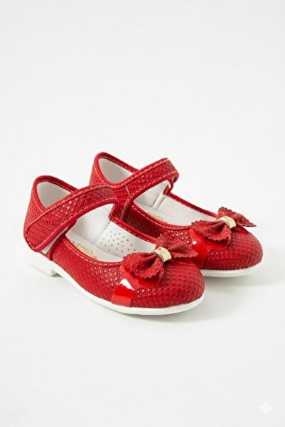 Lideral Pantofi de balet pentru fete cu fundă, cu velcro, model elegant de zi...