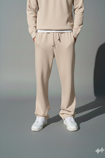 ALİ.COM Unisex 3 Thread Thick Winter Fleece Lined Baggy Sweatpants |   Oversi...