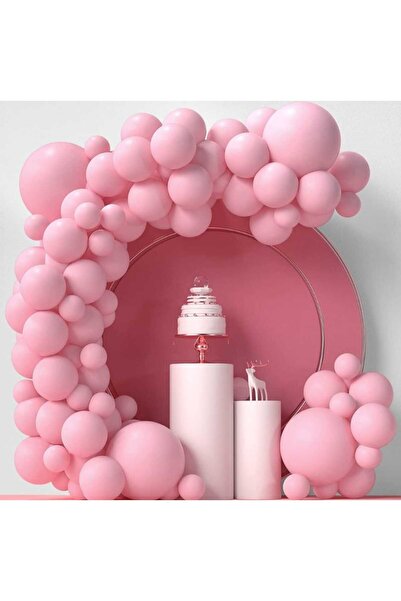 PARTİ AŞKI Pembe Makaron Balon 10 Adet &12 Inç 30 Cm& Doğum Günü Bride To Be ...
