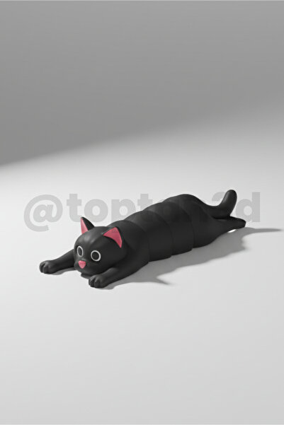 Toptan3D Hediyelik Siyah Kedi Çanta Süsü, Anahtarlık (Hareketli Oyuncak Çanta...
