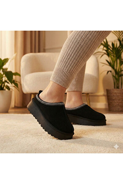 GÜR MODA AYAKKABI Fur Inside, Orthopedic Lightweight Non-Slip Sole, Warm Slip...