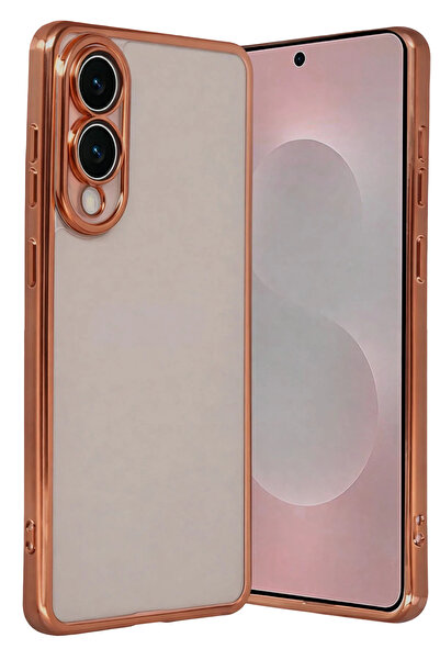 NewFace سيليكون سامسونج جالاكسي إس 25 إيدج مع عدسة - (03003) تيتانيوم صحراوي