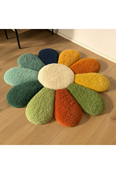 Pufero 3D El Yapımı Çİçek Halı & Dekor