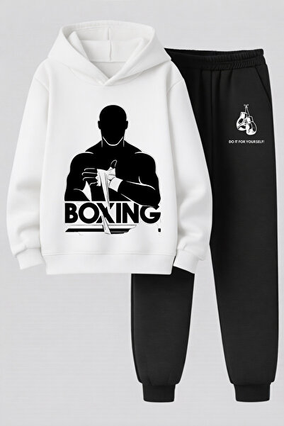 MAGORS Boxing Printed 3-Ply Quality Sweatshirt and Trackpants Children's Bott...