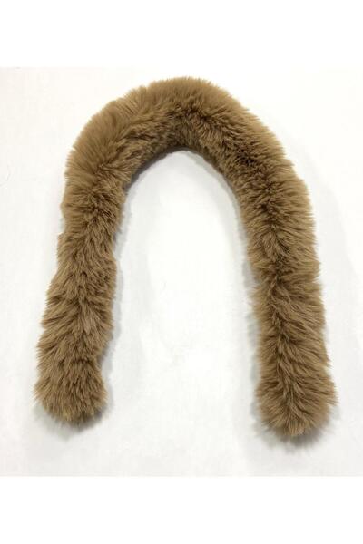 karantuhafiye Yumoş Plush Hooded Fur / Light Brown / 80-90 cm